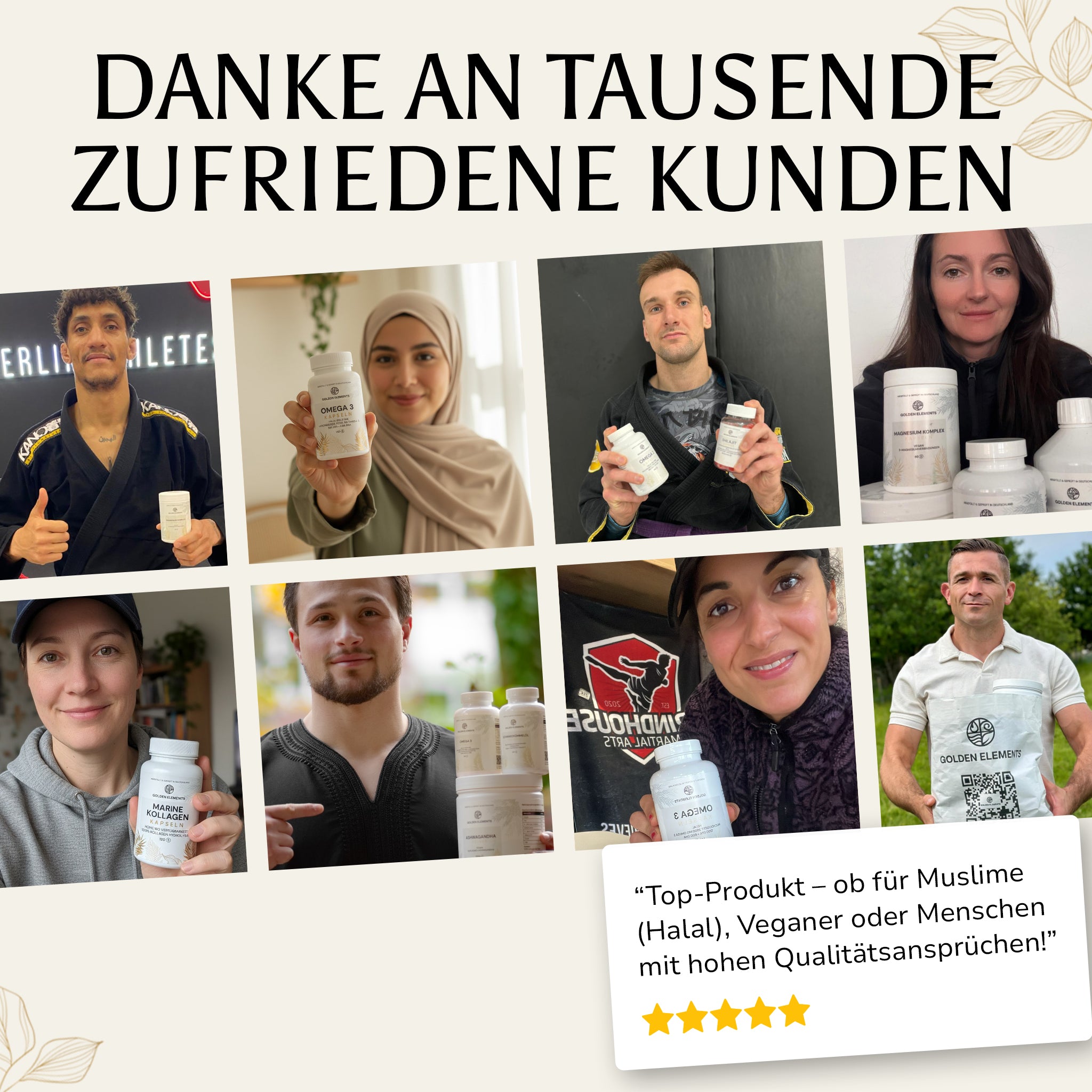 Golden Elements Whey Protein Pulver – echte Kundenfotos, Erfahrungsberichte und Dank an zufriedene Käufer